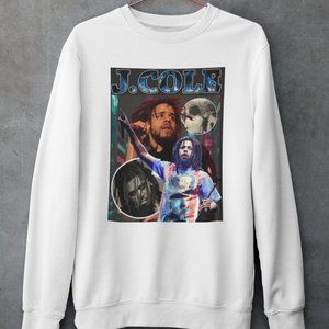 J Cole White Sweatshirt for Men or Women